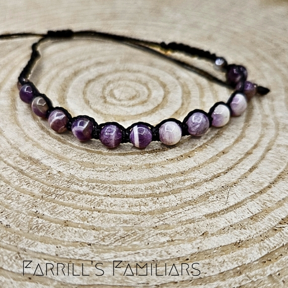 Chevron Amethyst Shamballa Bracelet - Picture 1 of 1